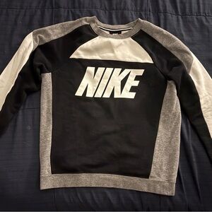 Vintage Nike Black and Gray Crewneck Sweater